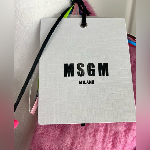 NEW MSGM Gradient Mohair Tie Dye Button Down Cardigan Oversized Sweater L - Picture 12 of 14